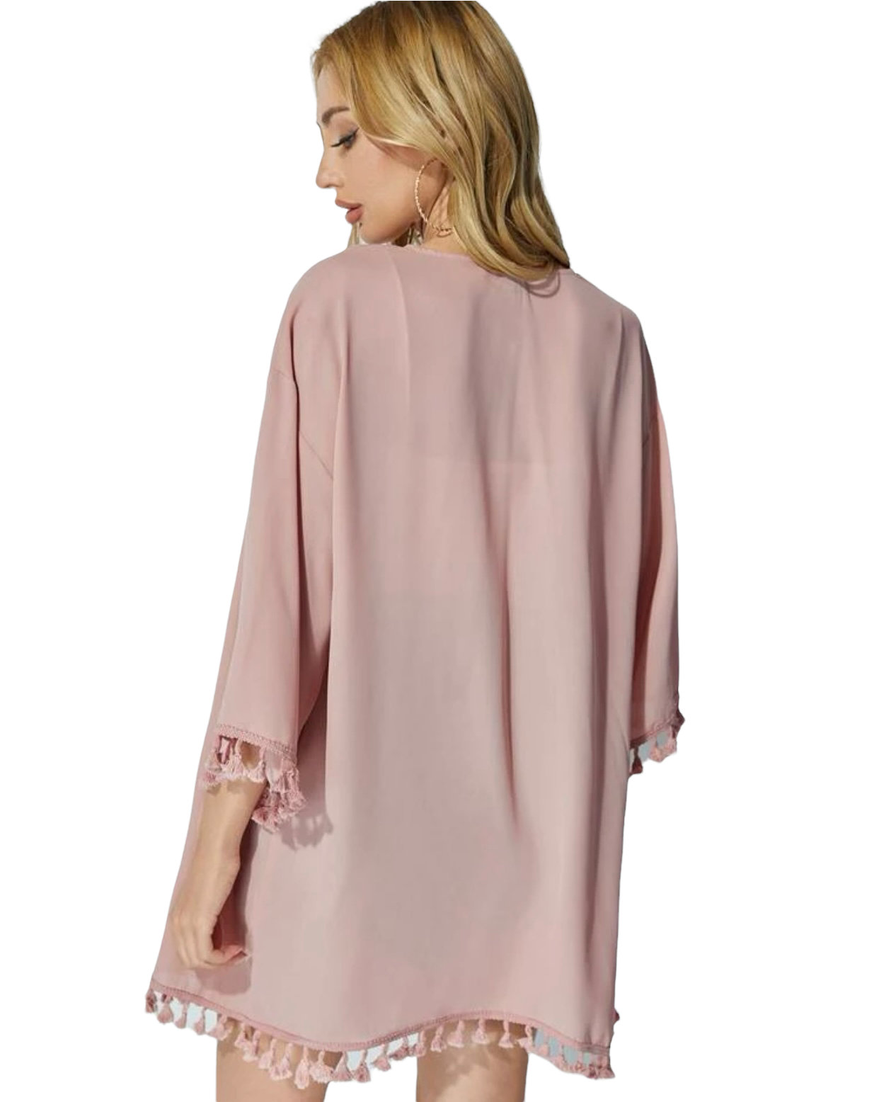 Kimono con bolitas colgantes