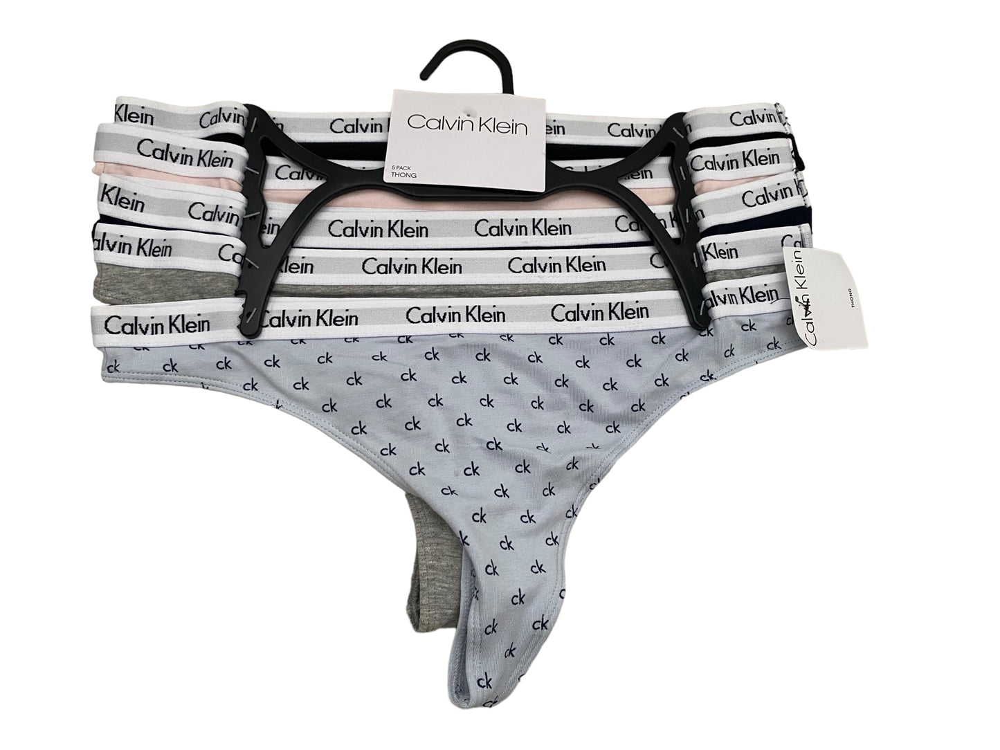 Juego de 5 piezas de tangas marca Calvin Klein