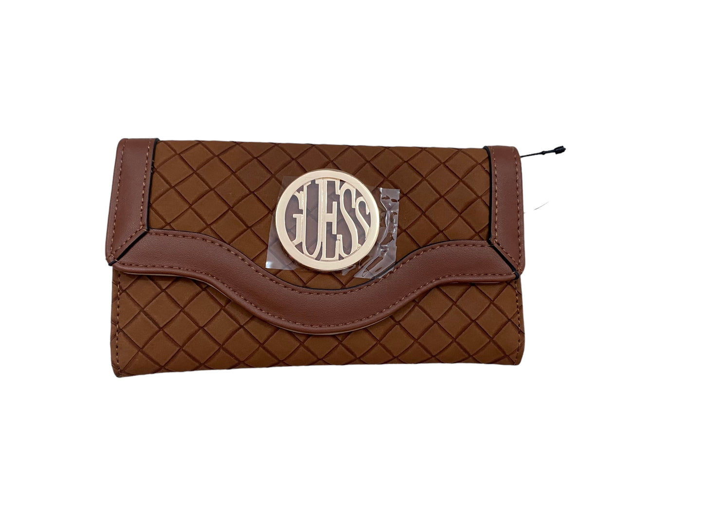 Cartera con broche al frente y logo redondo GUESS