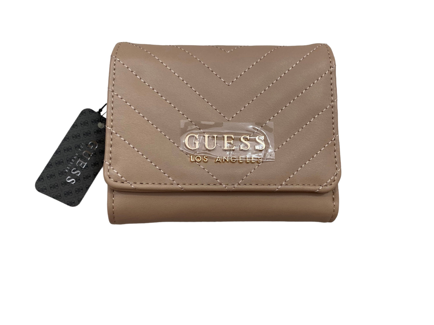 Cartera chica con broche al frente marca GUESS