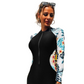 Traje de baño 1 pieza manga larga estampado
