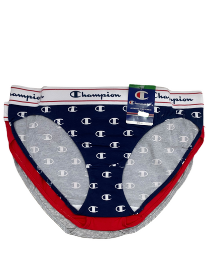 Juego de 3 calzones tipo bikini marca Champion