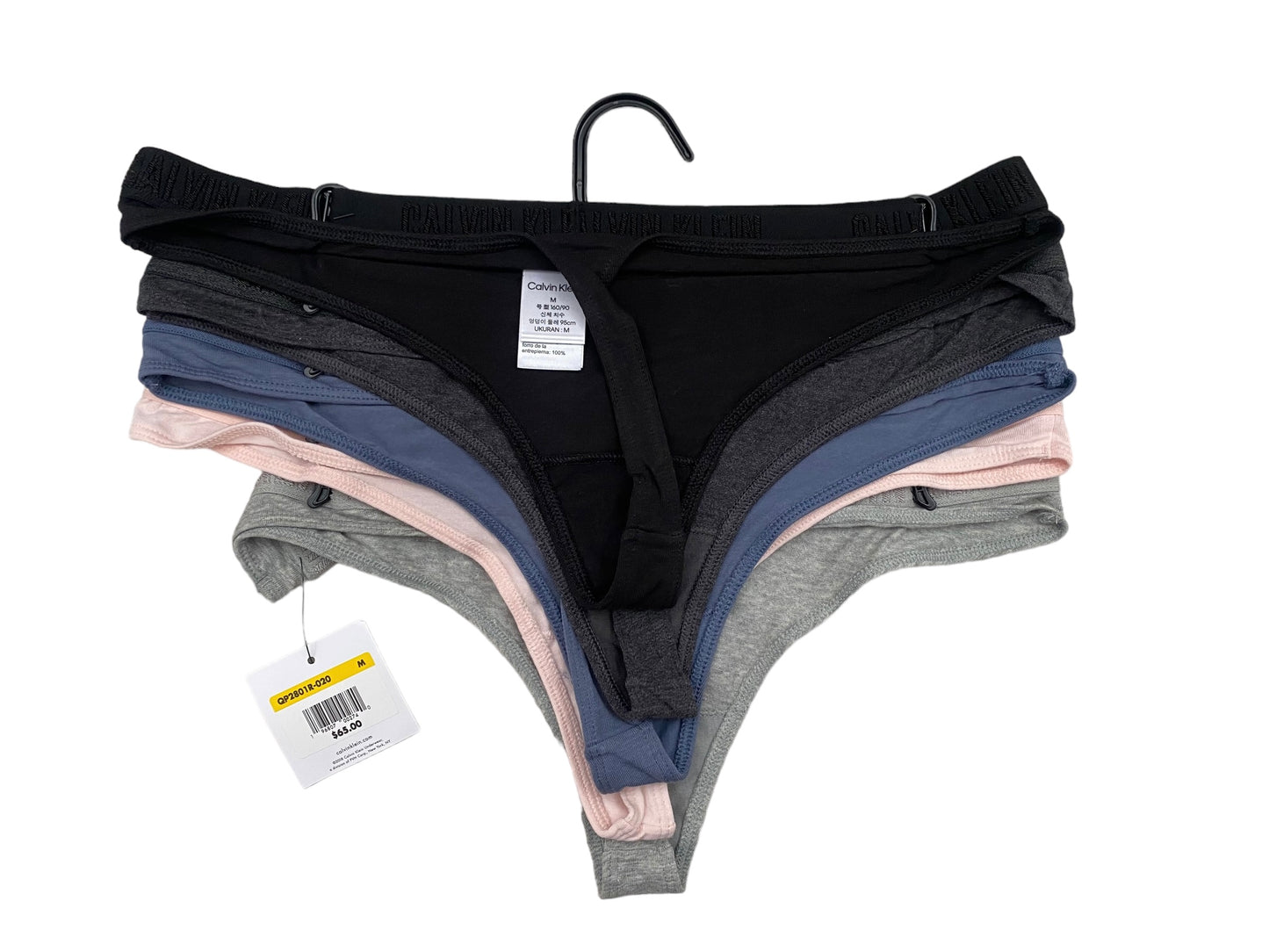 Juego de 5 piezas de tangas marca Calvin Klein